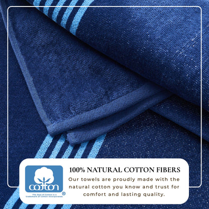 100% Cotton Velour Beach Towels 2-Pack - Maui Collection, 30" x 60"