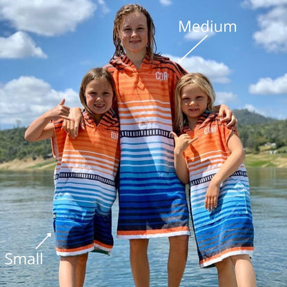 Kids Microfiber Changing Towel Poncho - COR Surf Sarape, Small (Ages 3-8)