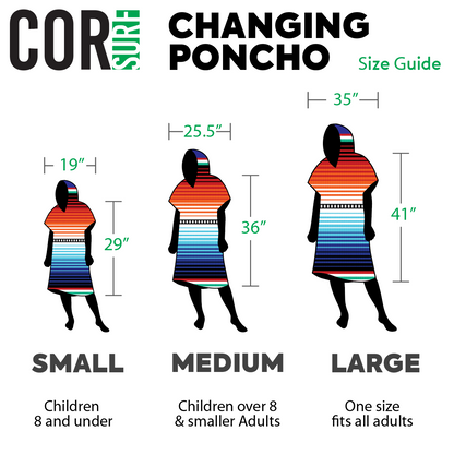 Kids Microfiber Changing Towel Poncho - COR Surf Kailua, Small (Ages 3-8)