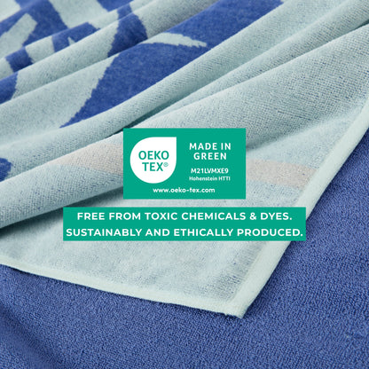 100% Cotton Vibrant Beach Towels 2-Pack - Boca Collection, 30" x 60"