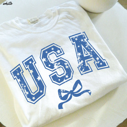 USA Star Coquette Tee, 12 Colors, Comfort Colors Screen Print