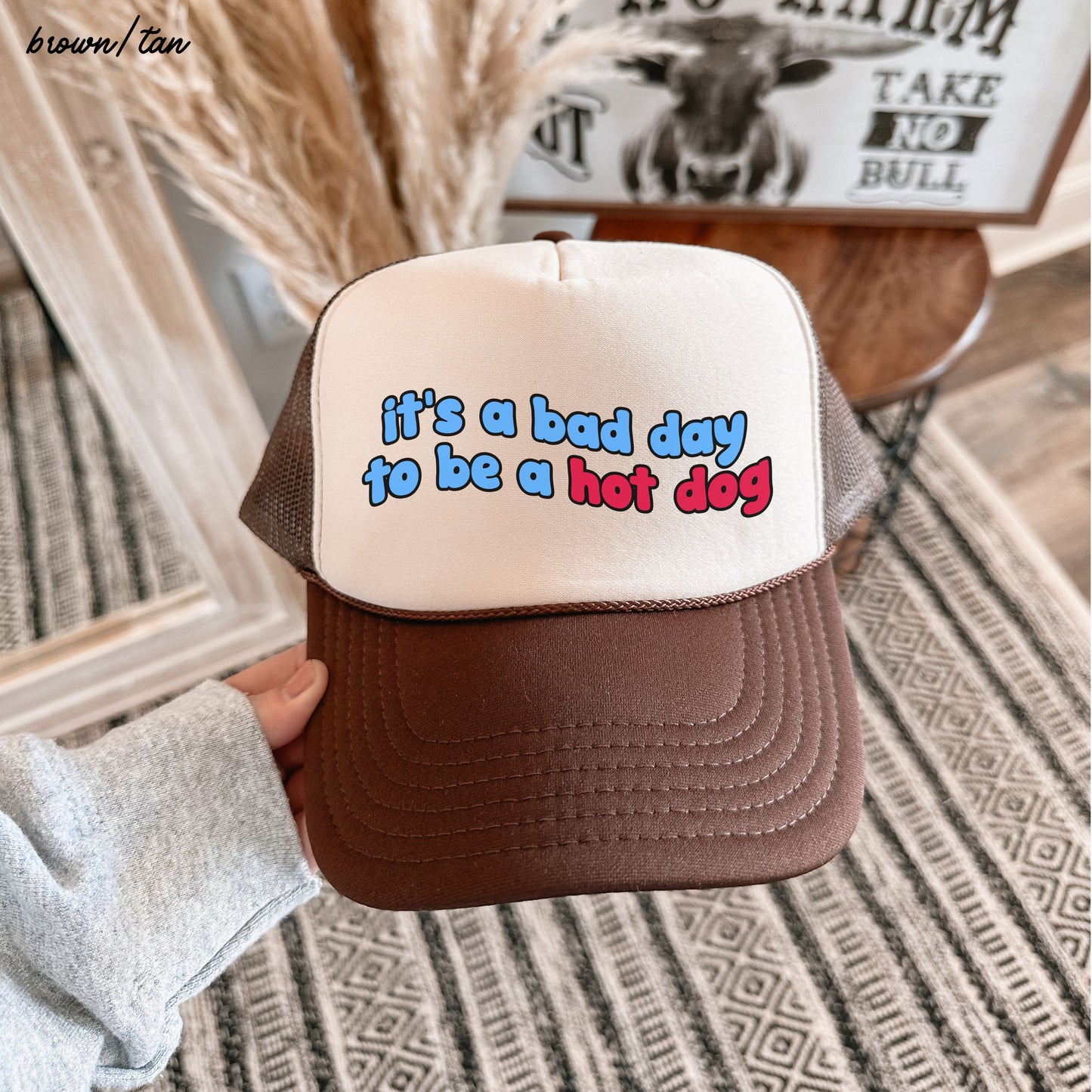 Hot Dog Trucker Hat, 7 Colors, Novelty Trucker Cap