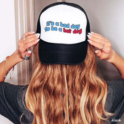 Hot Dog Trucker Hat, 7 Colors, Novelty Trucker Cap
