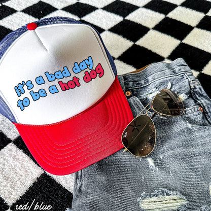 Hot Dog Trucker Hat, 7 Colors, Novelty Trucker Cap