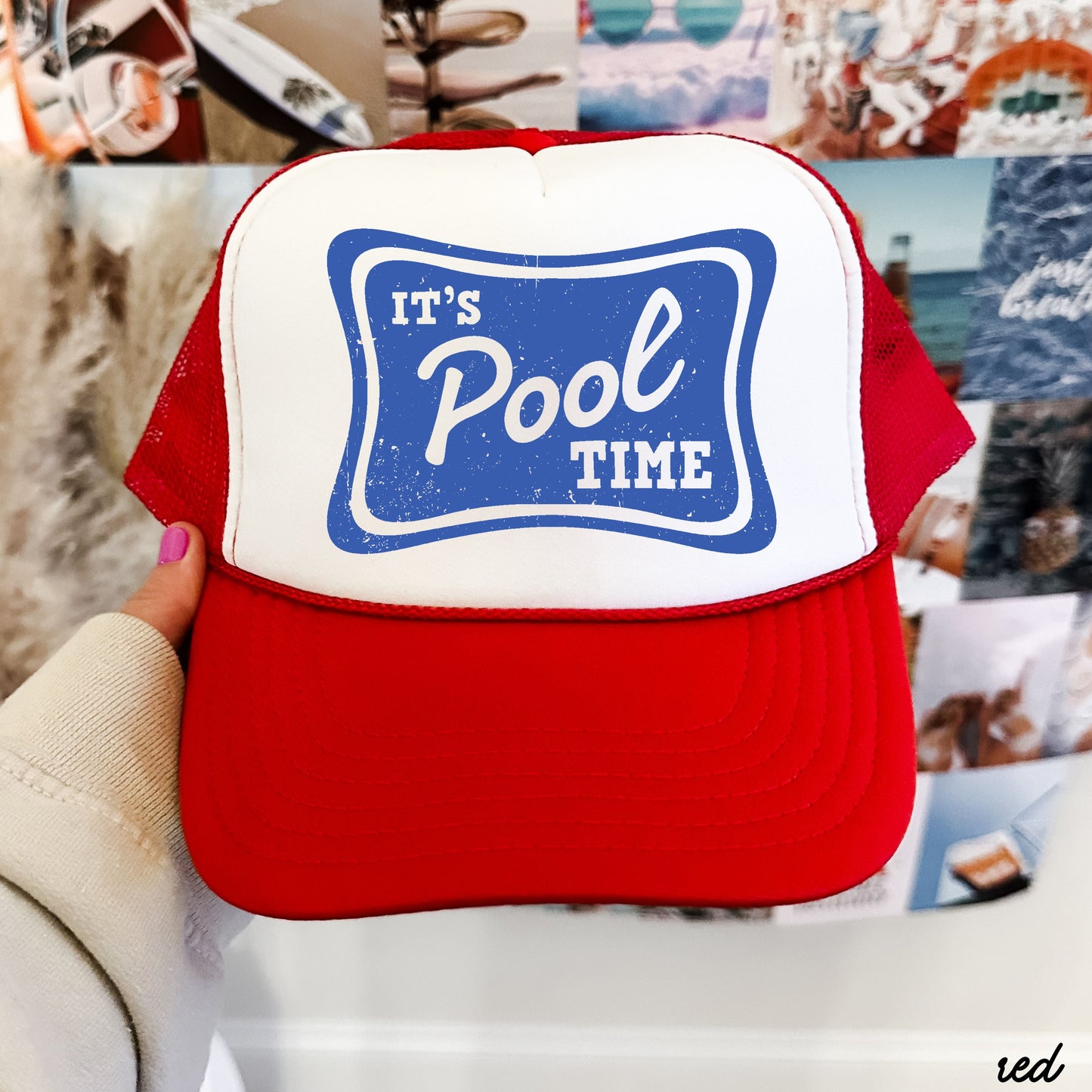 It's Pool Time Trucker Hat