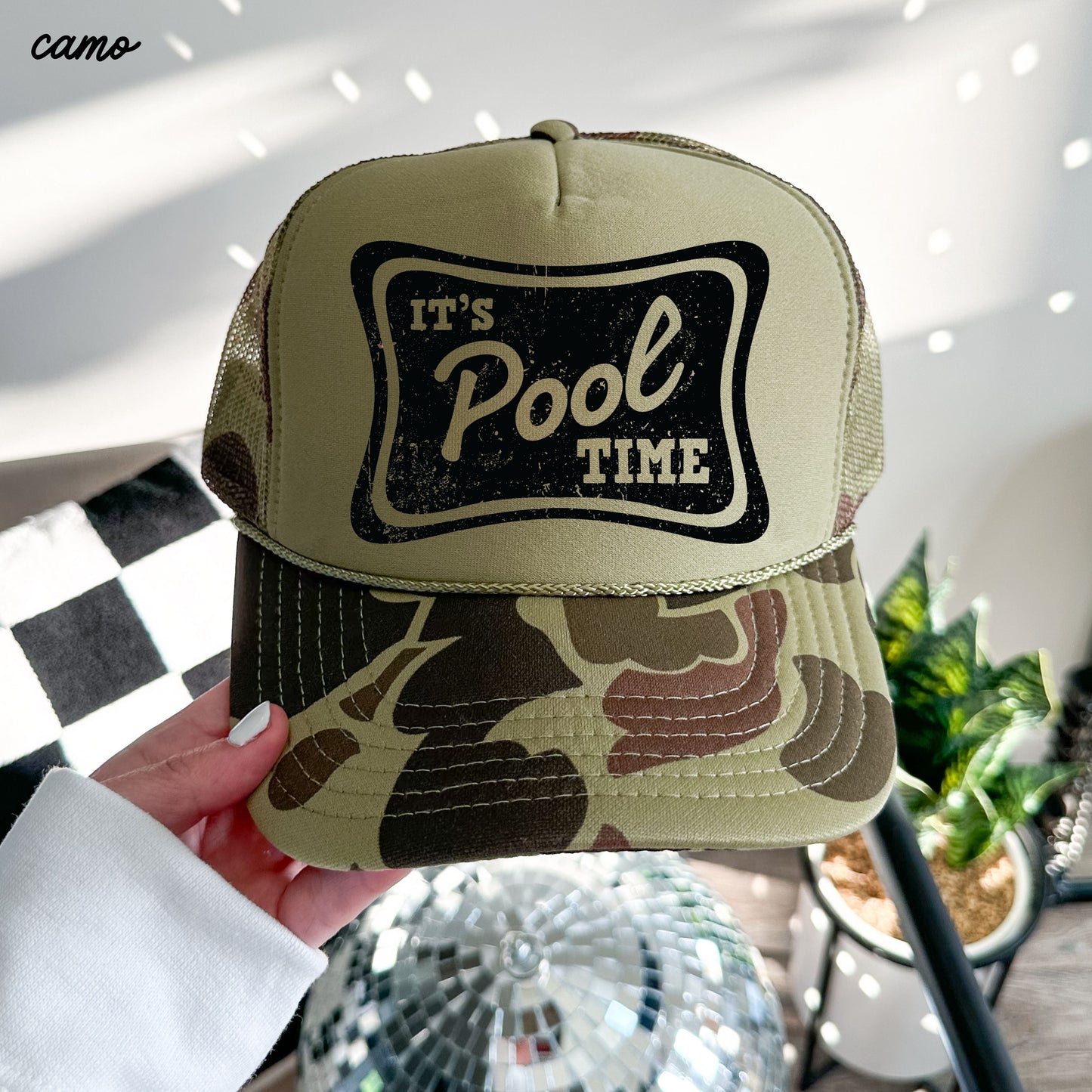 It's Pool Time Trucker Hat