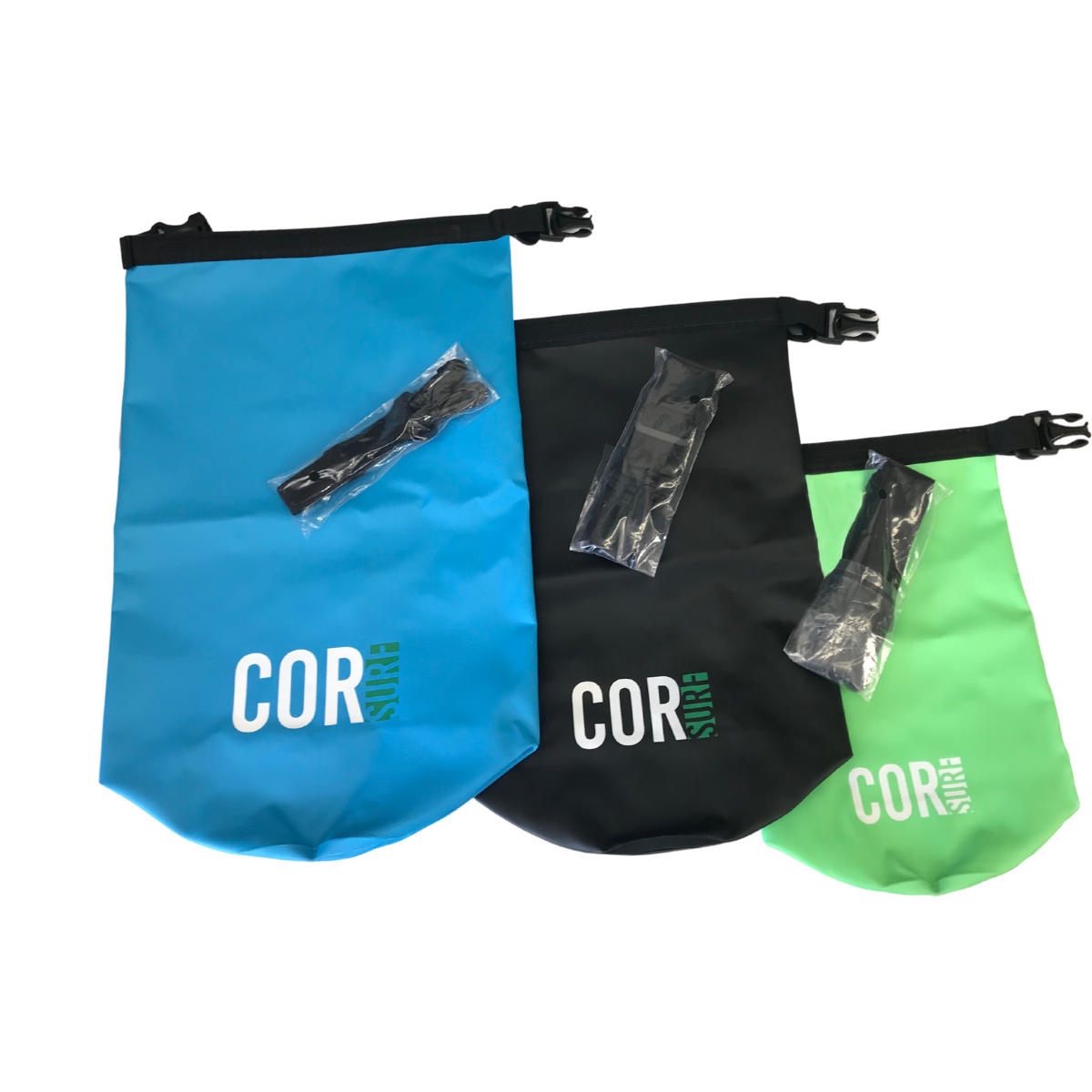 Waterproof Dry Bag Set - COR Surf, Ripstop Tarpaulin, 3-Pack or 4-Pack
