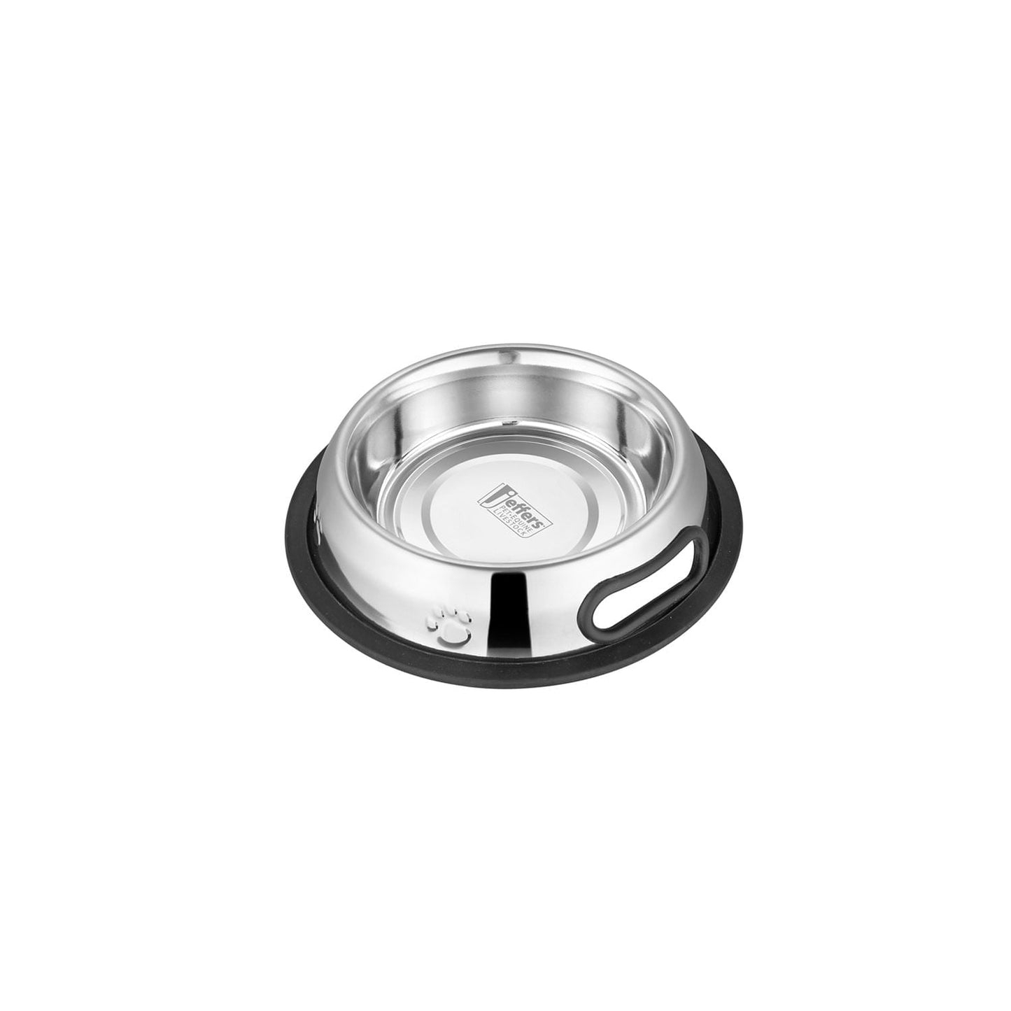 Jeffers Embossed No-Tip Anti-Skid Stainless Steel Pet Bowls for Dogs and Cats