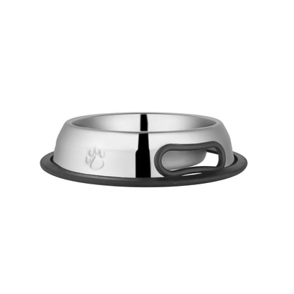 Jeffers Embossed No-Tip Anti-Skid Stainless Steel Pet Bowls for Dogs and Cats