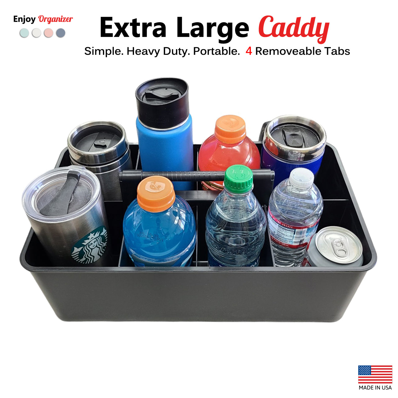 Enjoy Organizer Extra Large Portable Caddy, Made in USA