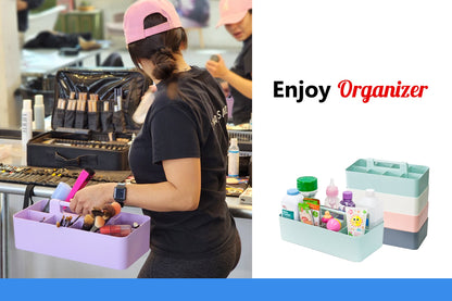 Enjoy Organizer Portable Caddy with 8 Compartments, 3-Pack Mix, Made in USA