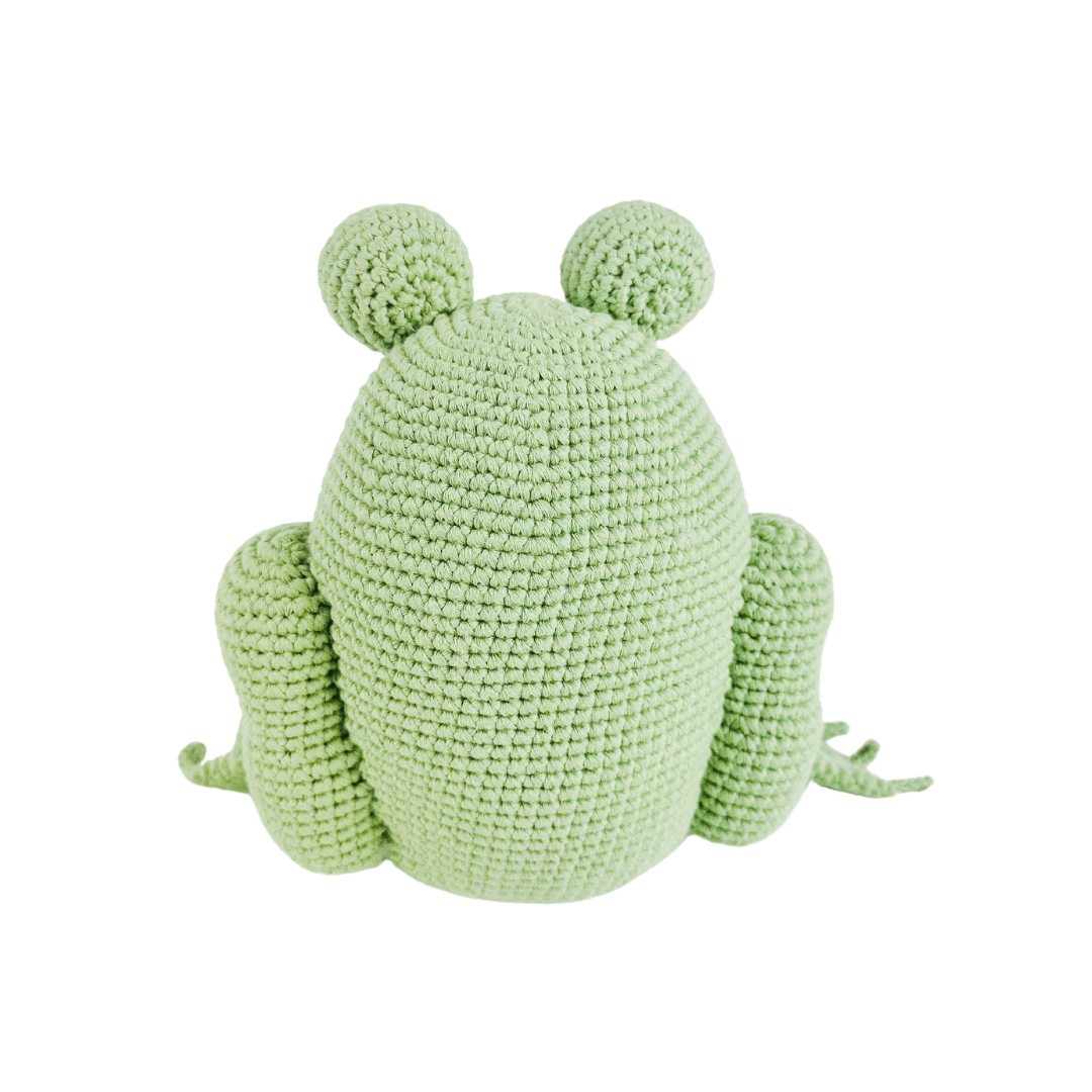 Freddie the Frog Hand-Crocheted Organic Cotton Stuffed Animal