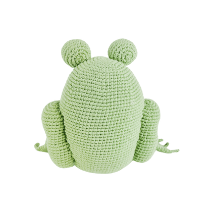 Freddie the Frog Hand-Crocheted Organic Cotton Stuffed Animal