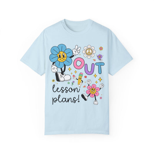 Peace Out Lesson Plan T-Shirt - Funny Last Day of School Teacher Tee, Comfort Colors