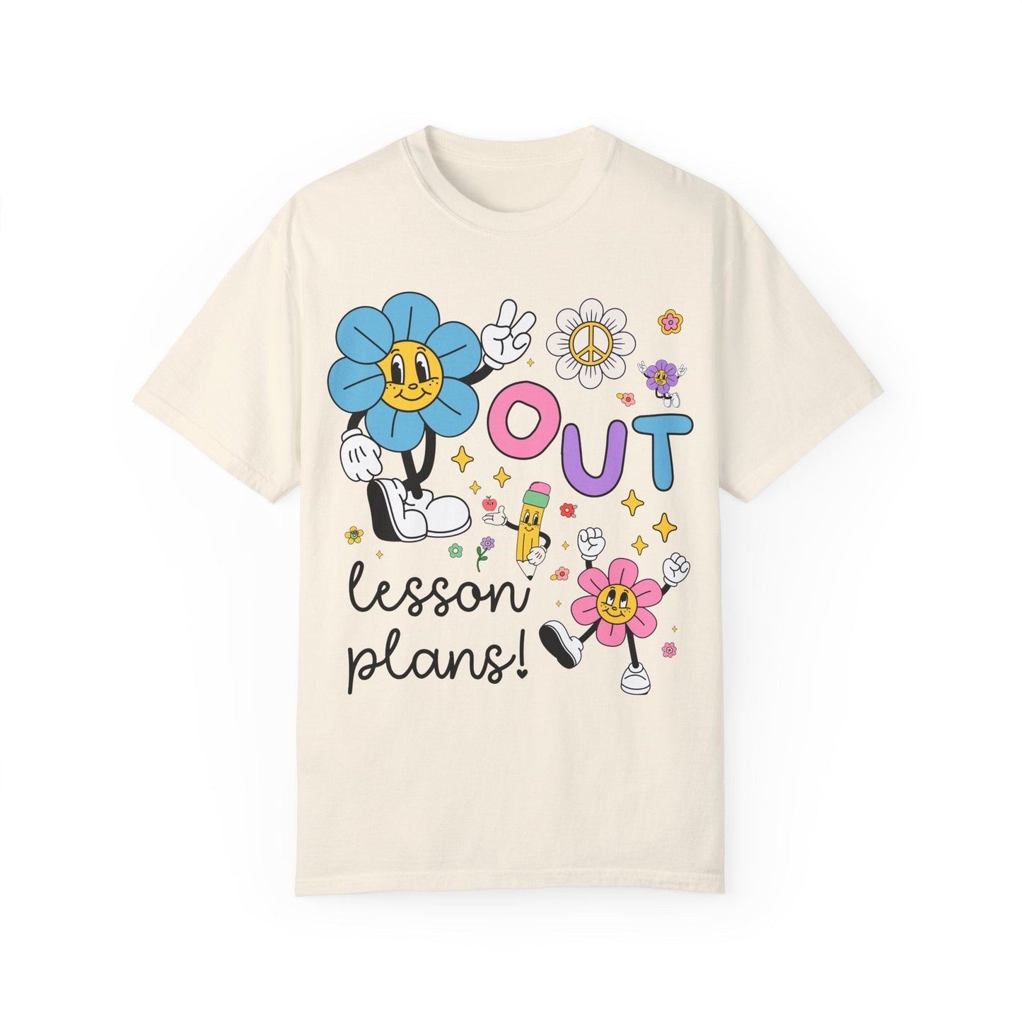 Peace Out Lesson Plan T-Shirt - Funny Last Day of School Teacher Tee, Comfort Colors