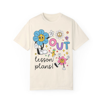 Peace Out Lesson Plan T-Shirt - Funny Last Day of School Teacher Tee, Comfort Colors