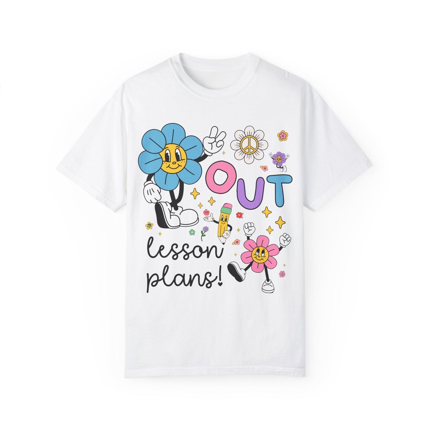 Peace Out Lesson Plan T-Shirt - Funny Last Day of School Teacher Tee, Comfort Colors