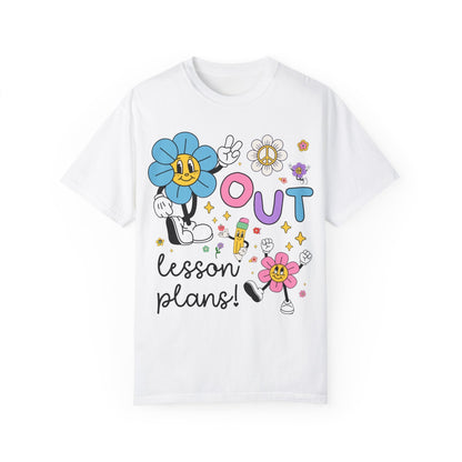 Peace Out Lesson Plan T-Shirt - Funny Last Day of School Teacher Tee, Comfort Colors