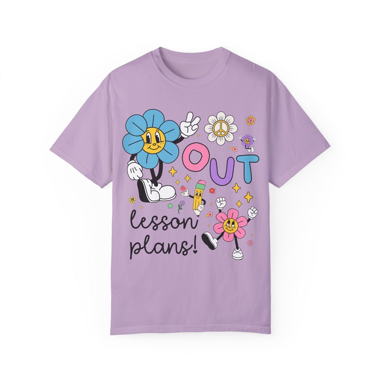 Peace Out Lesson Plan T-Shirt - Funny Last Day of School Teacher Tee, Comfort Colors