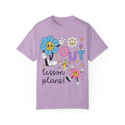 Peace Out Lesson Plan T-Shirt - Funny Last Day of School Teacher Tee, Comfort Colors