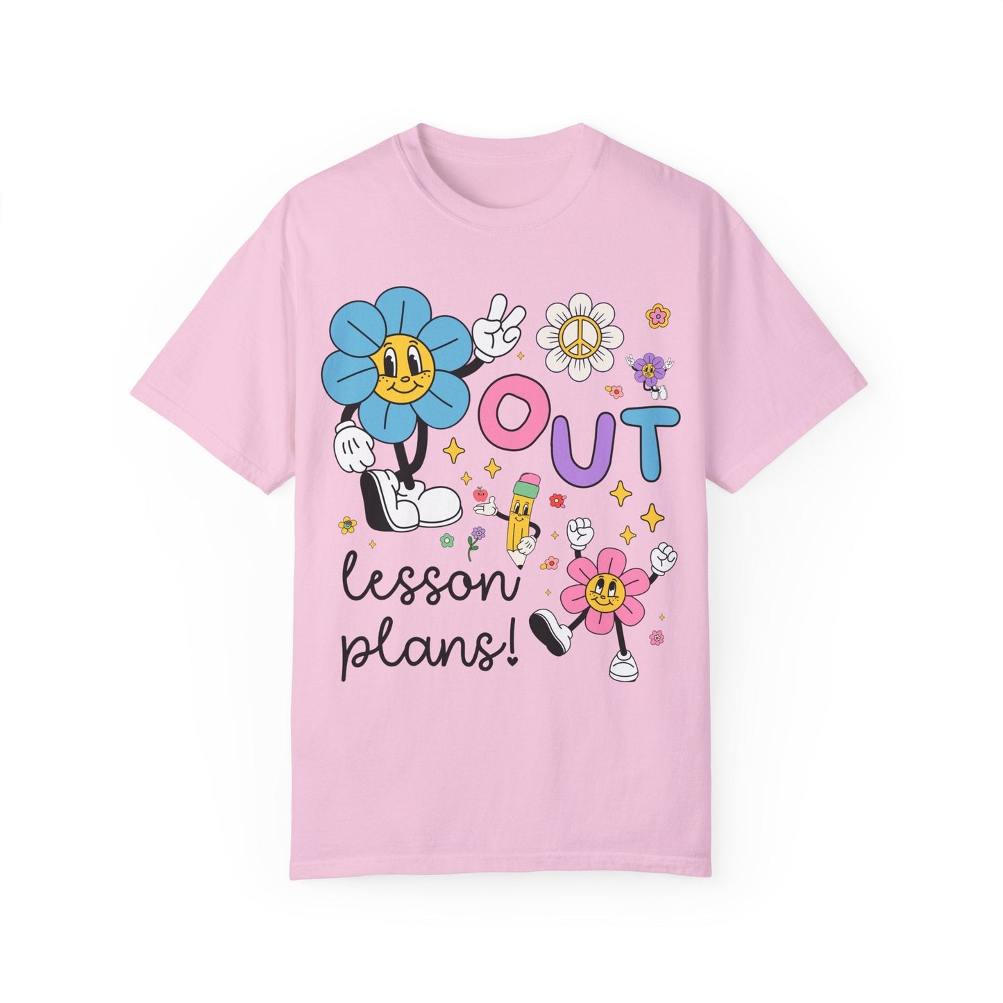 Peace Out Lesson Plan T-Shirt - Funny Last Day of School Teacher Tee, Comfort Colors