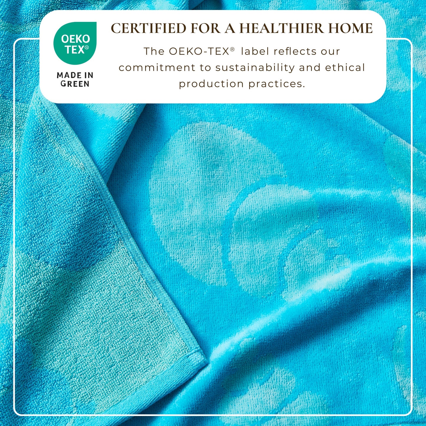 100% Cotton Velour Beach Towels 2-Pack - Maui Collection, 30" x 60"