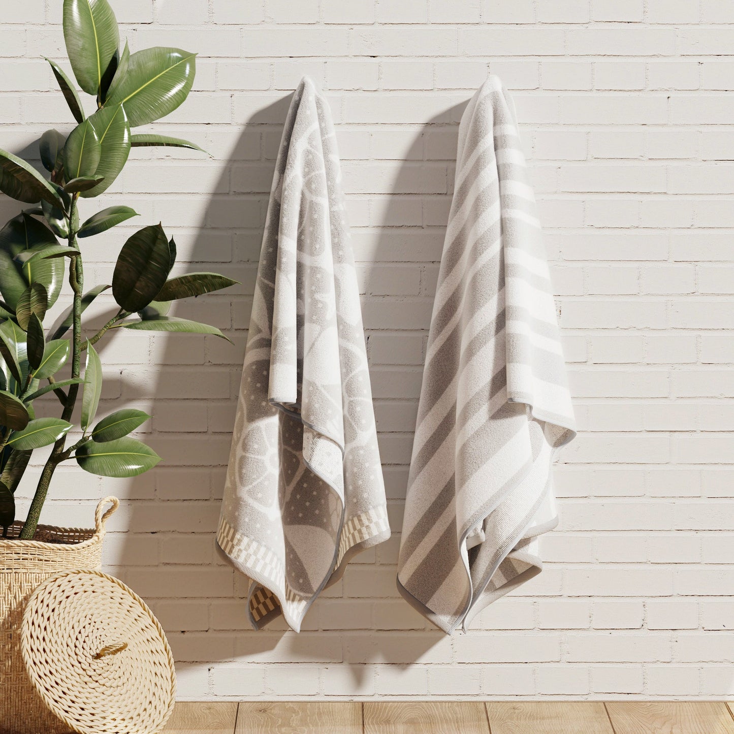 100% Cotton Velour Beach Towels 2-Pack - Maui Collection, 30" x 60"