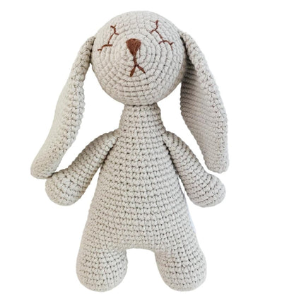 Ginger the Sleepy Bunny Hand-Crocheted Organic Cotton Stuffed Animal