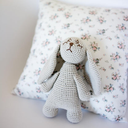 Ginger the Sleepy Bunny Hand-Crocheted Organic Cotton Stuffed Animal