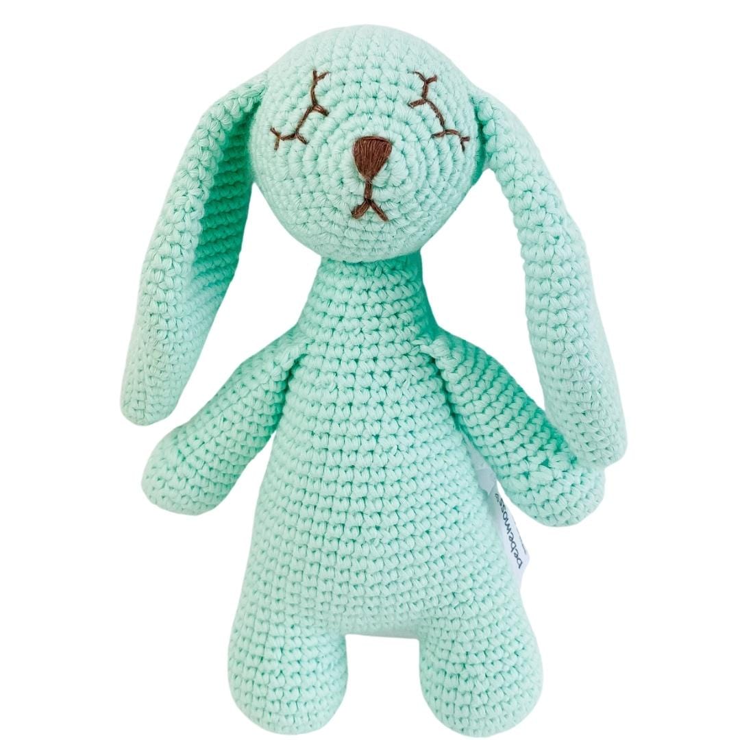 Ginger the Sleepy Bunny Hand-Crocheted Organic Cotton Stuffed Animal