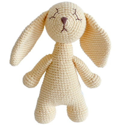 Ginger the Sleepy Bunny Hand-Crocheted Organic Cotton Stuffed Animal