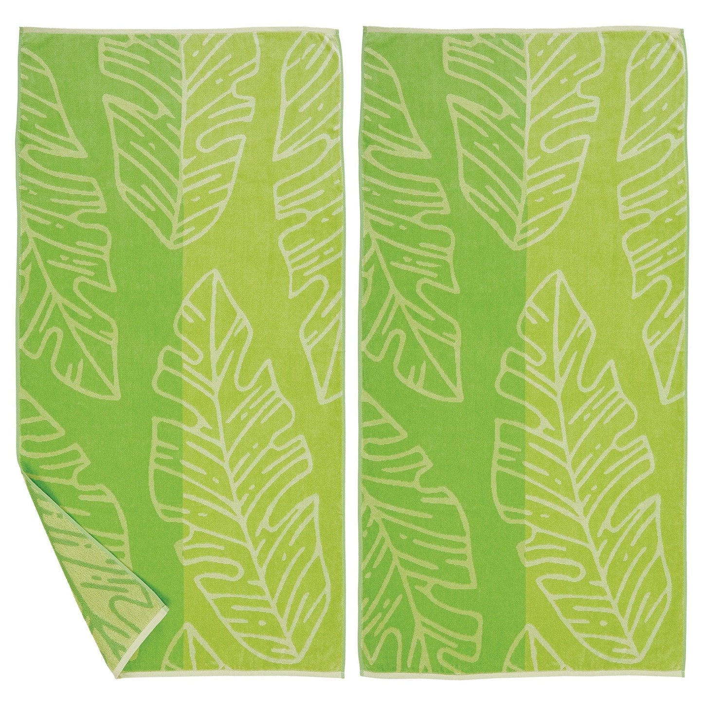 100% Cotton Vibrant Beach Towels 2-Pack - Boca Collection, 30" x 60"