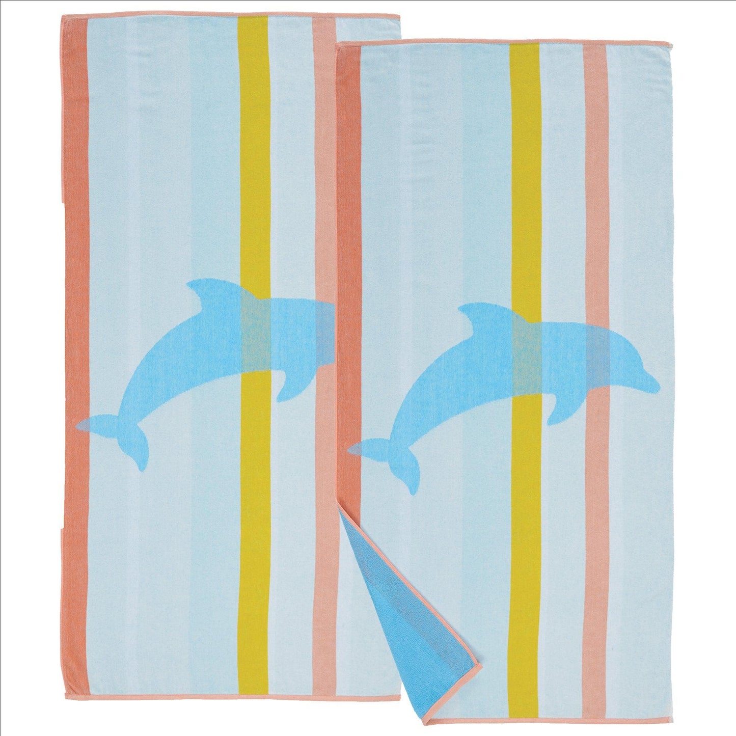 100% Cotton Vibrant Beach Towels 2-Pack - Boca Collection, 30" x 60"