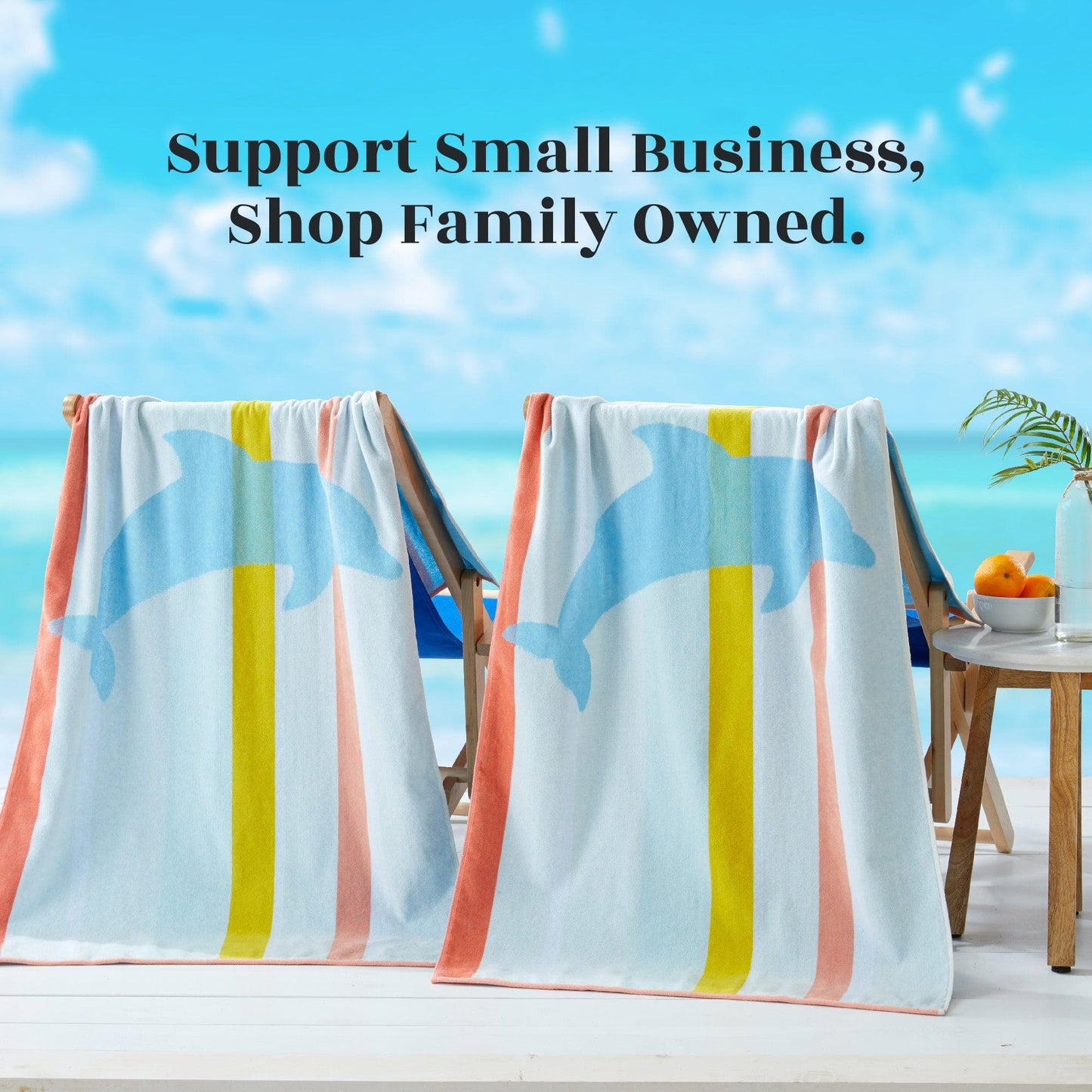 100% Cotton Vibrant Beach Towels 2-Pack - Boca Collection, 30" x 60"