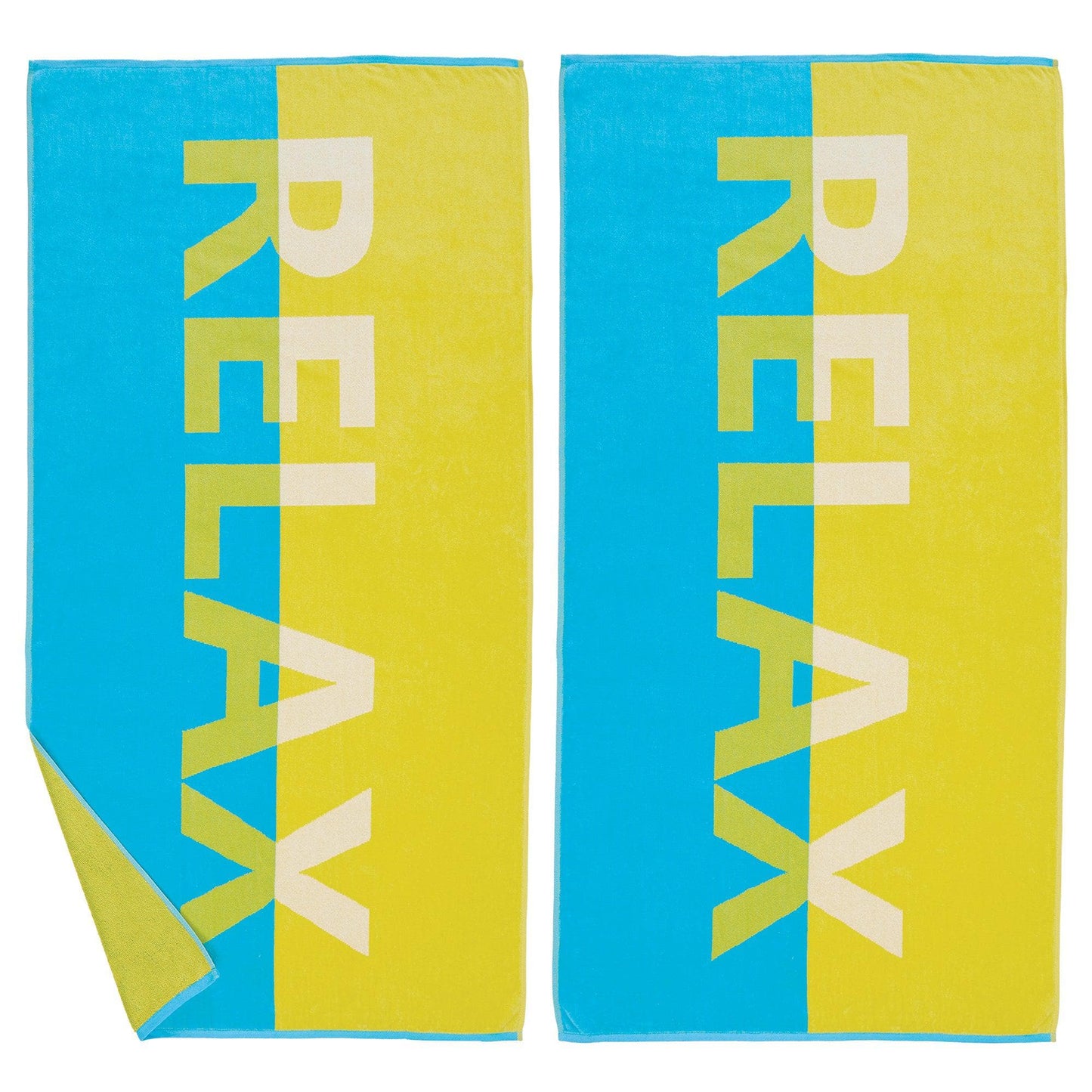 100% Cotton Vibrant Beach Towels 2-Pack - Boca Collection, 30" x 60"