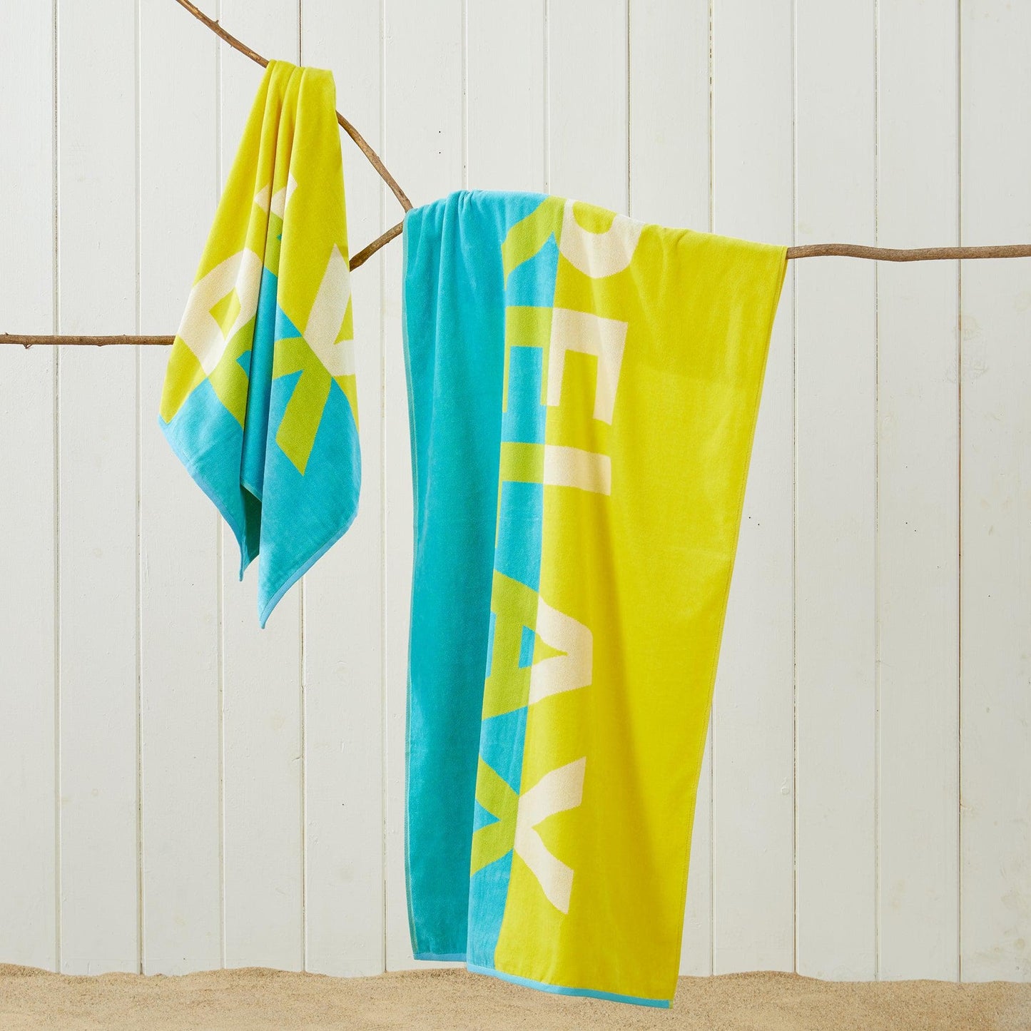 100% Cotton Vibrant Beach Towels 2-Pack - Boca Collection, 30" x 60"