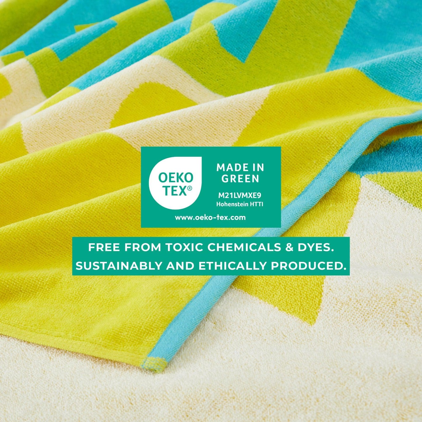100% Cotton Vibrant Beach Towels 2-Pack - Boca Collection, 30" x 60"