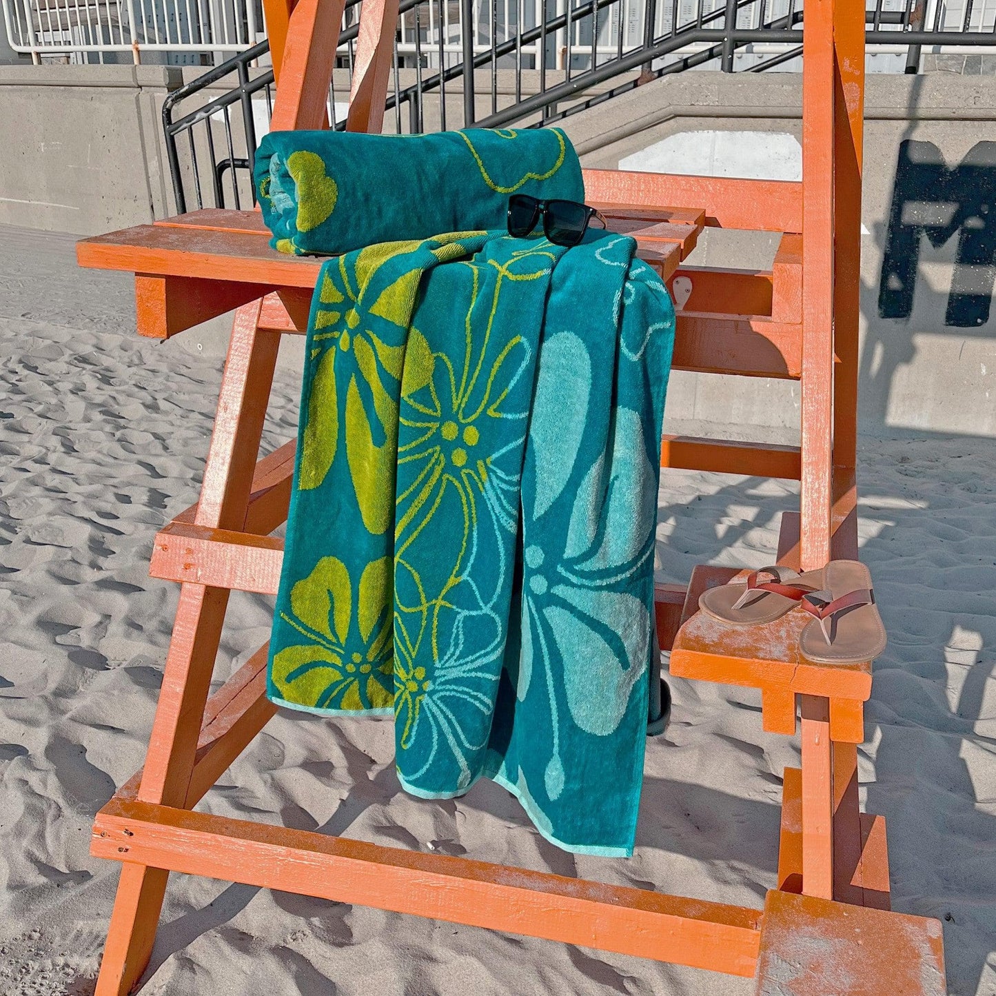 100% Cotton Vibrant Beach Towels 2-Pack - Boca Collection, 30" x 60"