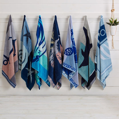 100% Cotton Jacquard Beach Towels 2-Pack - Playa Collection, 30" x 60"