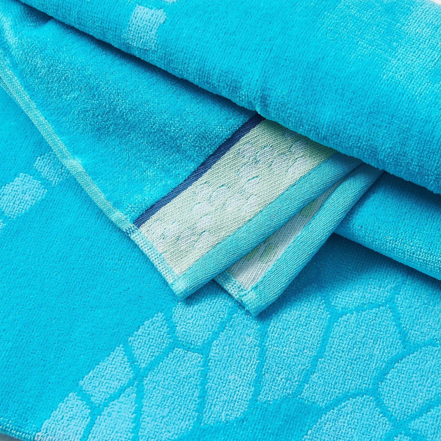 100% Cotton Jacquard Beach Towels 2-Pack - Playa Collection, 30" x 60"