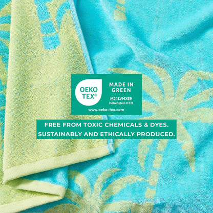 100% Cotton Jacquard Beach Towels 2-Pack - Playa Collection, 30" x 60"