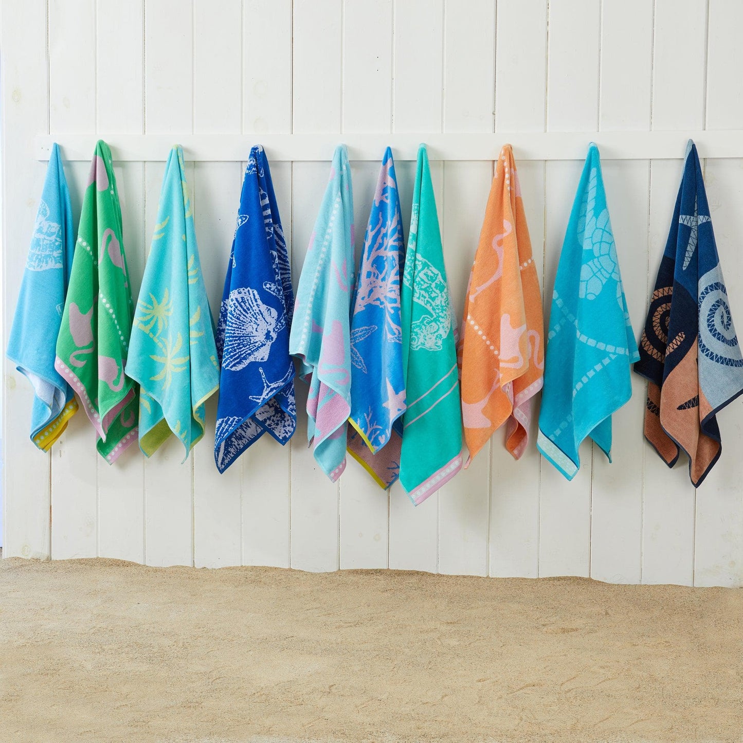 100% Cotton Jacquard Beach Towels 2-Pack - Playa Collection, 30" x 60"