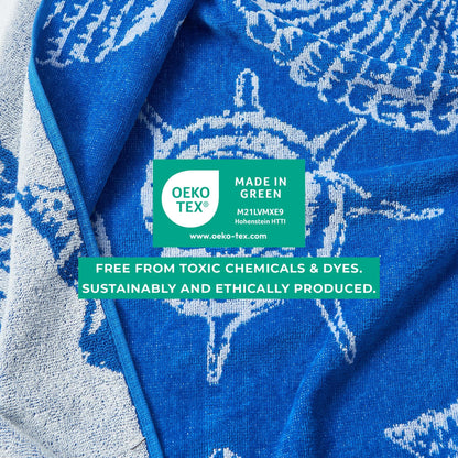 100% Cotton Jacquard Beach Towels 2-Pack - Playa Collection, 30" x 60"