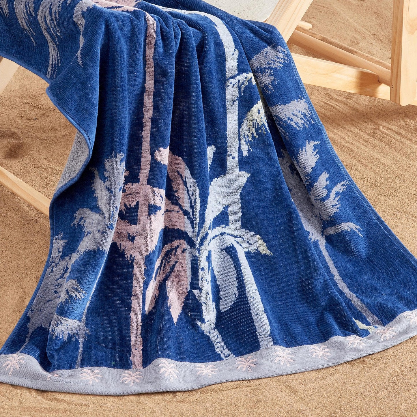 100% Cotton Jacquard Beach Towels 2-Pack - Playa Collection, 30" x 60"