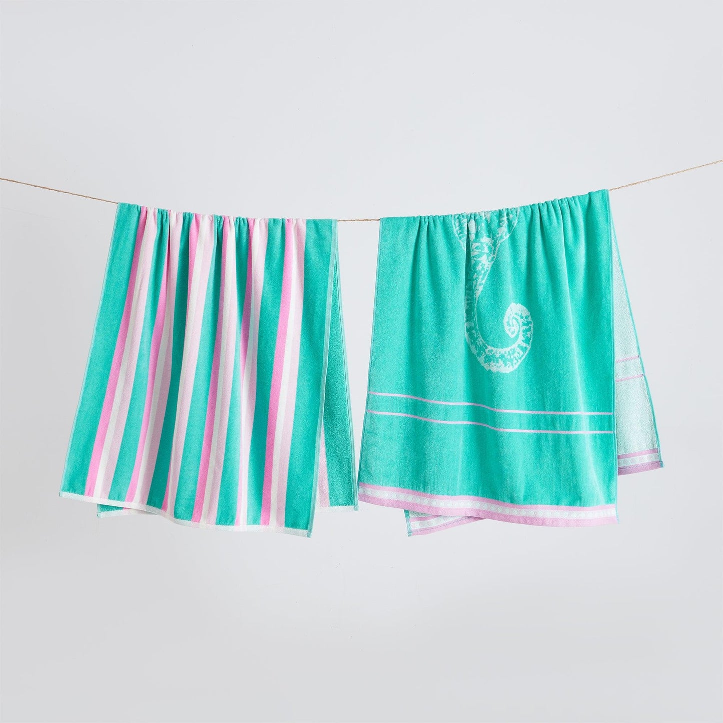 100% Cotton Jacquard Beach Towels 2-Pack - Playa Collection, 30" x 60"