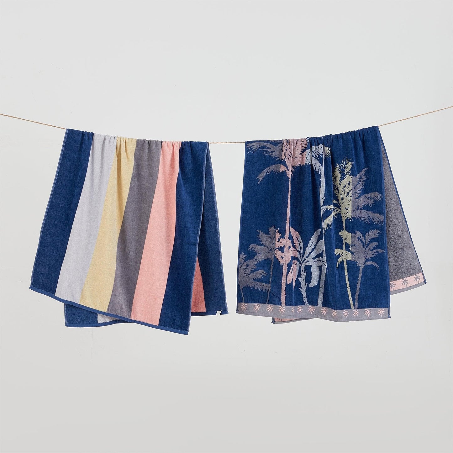 100% Cotton Jacquard Beach Towels 2-Pack - Playa Collection, 30" x 60"