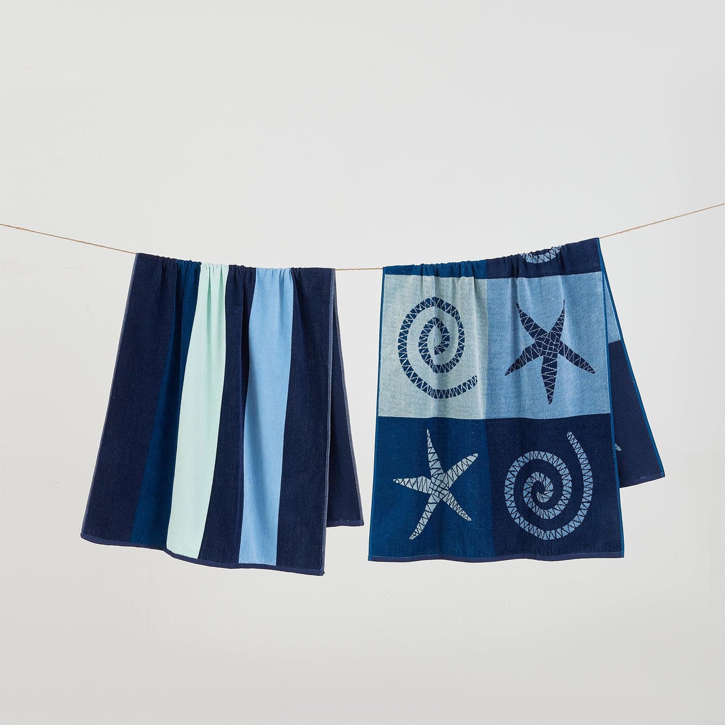 100% Cotton Jacquard Beach Towels 2-Pack - Playa Collection, 30" x 60"