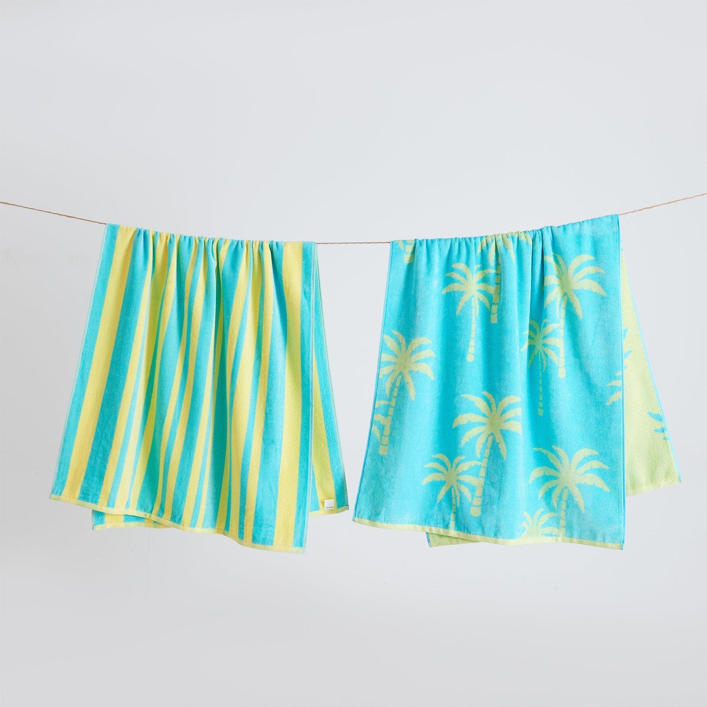 100% Cotton Jacquard Beach Towels 2-Pack - Playa Collection, 30" x 60"