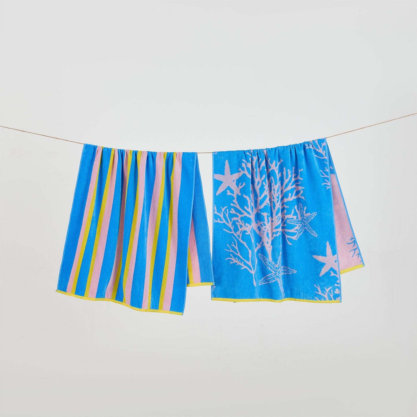 100% Cotton Jacquard Beach Towels 2-Pack - Playa Collection, 30" x 60"