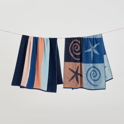 100% Cotton Jacquard Beach Towels 2-Pack - Playa Collection, 30" x 60"